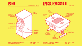 Classic Arcade Game Designs Illustrated as a Field Guide